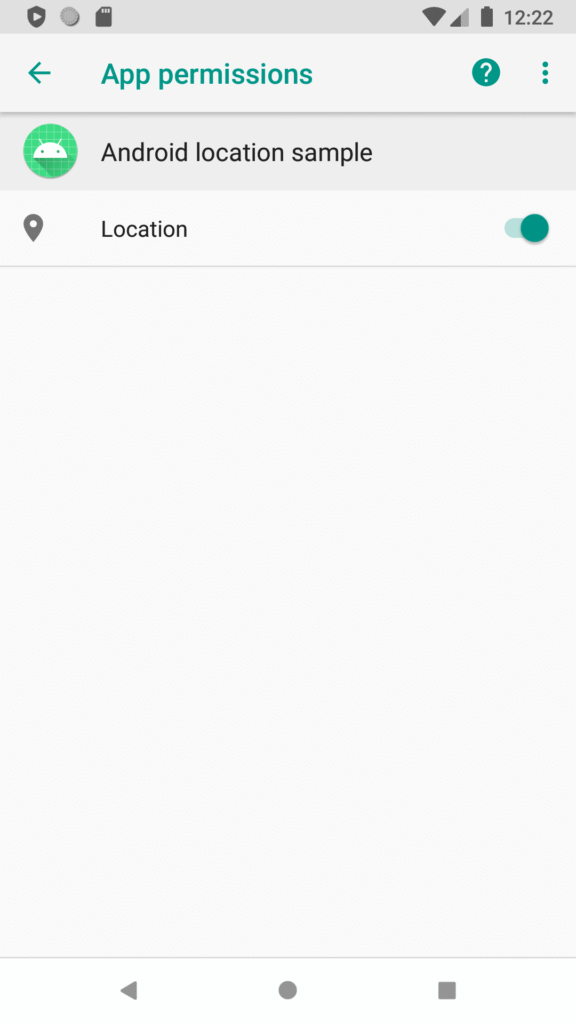 Location permission in Setting