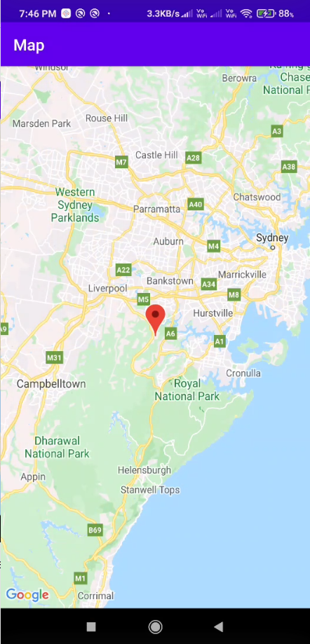Map Zoom level 10: City