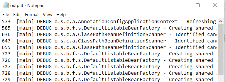 LogBack FileAppender output log file